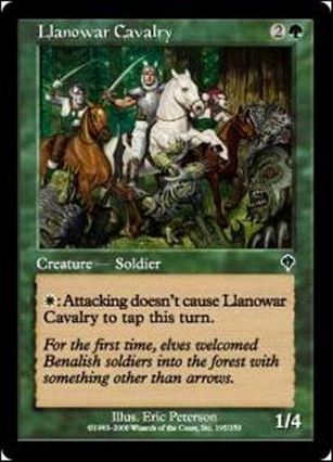 Magic the Gathering: Invasion (Base Set) card 195 Llanowar Cavalry