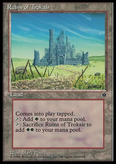 Magic the Gathering: Fallen Empires (Base Set) card 100 Ruins of Trokair