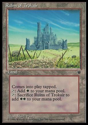 Magic the Gathering: Fallen Empires (Base Set) card 100 Ruins of Trokair