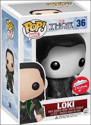 POP! Marvel figure 36-B Loki (The Dark World) B&W Fugitive Toys