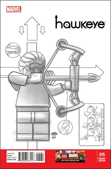 Hawkeye (2012) issue 15-C Leonel Castellini 1:100 LEGO Sketch Cover