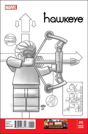 Hawkeye (2012) issue 15-C Leonel Castellini 1:100 LEGO Sketch Cover