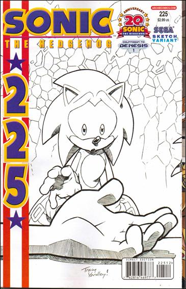 Sonic the Hedgehog (1993) issue 225-B Tracy Yardley Sketch Gatefold Cover