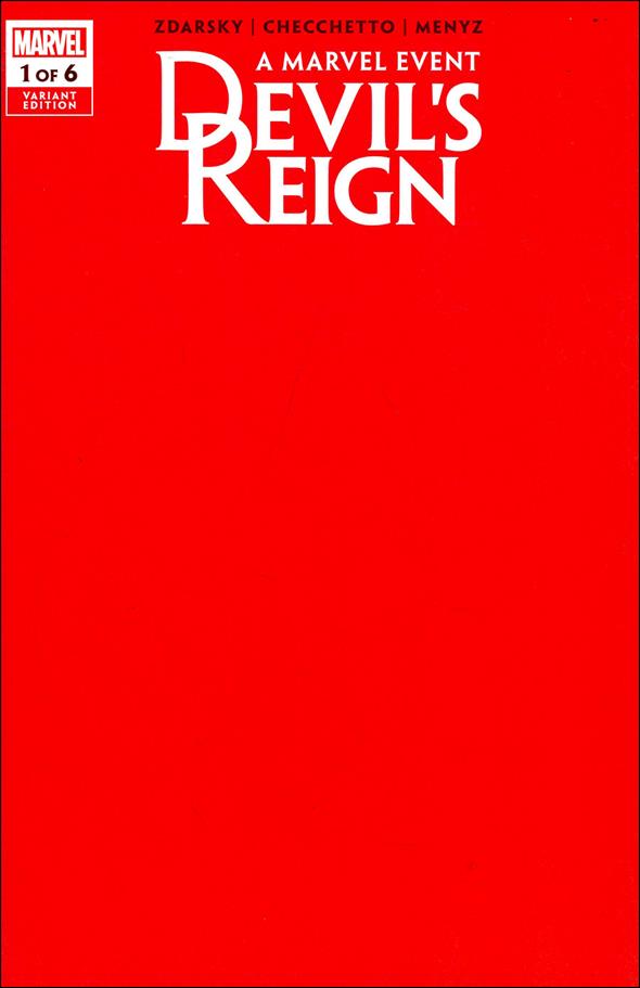 Devil's Reign (2022) issue 1-E Red Blank Cover