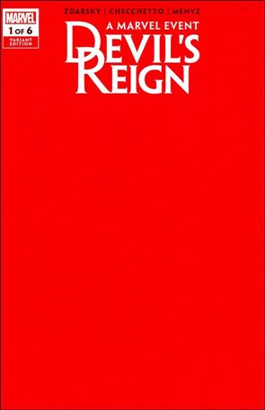 Devil's Reign (2022) issue 1-E Red Blank Cover