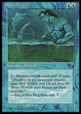 Magic the Gathering: Fallen Empires (Base Set) card 24 River Merfolk