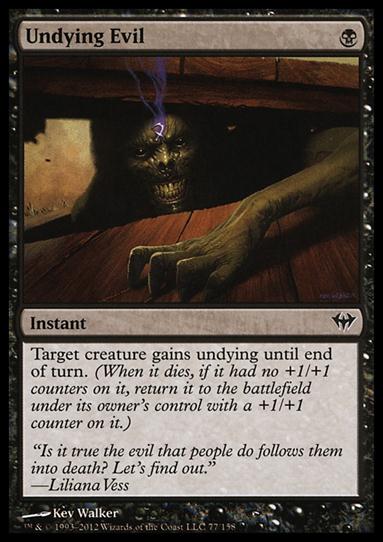 Magic the Gathering: Dark Ascension (Base Set) card 77 Undying Evil