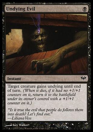 Magic the Gathering: Dark Ascension (Base Set) card 77 Undying Evil