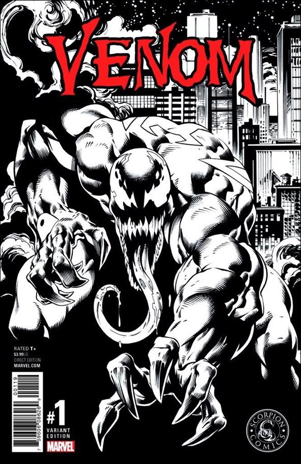 Venom (2017) issue 1-P Mark Bagley Scorpion Comics B&W Cover
