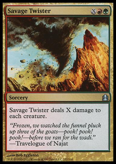 Magic the Gathering: Commander (Base Set) card 222 Savage Twister