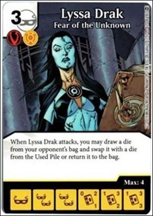 DC Comics Dice Masters War of Light card 120 Lyssa Drake: Fear of the Unknown