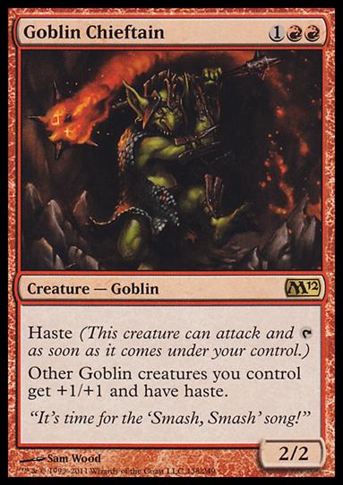 Magic the Gathering: 2012 Core Set (Base Set) card 138 Goblin Chieftain