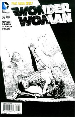 Wonder Woman (2011) issue 39-C David Finch 1:50 Black and White Cover
