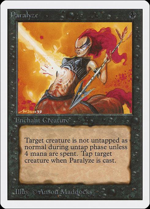 Magic the Gathering: Unlimited (Base Set) card 120 Paralyze
