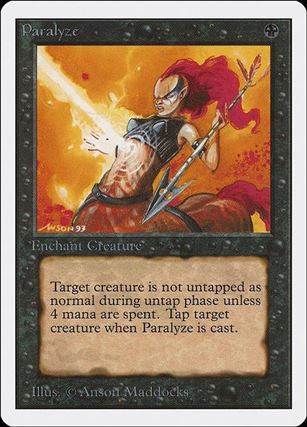 Magic the Gathering: Unlimited (Base Set) card 120 Paralyze