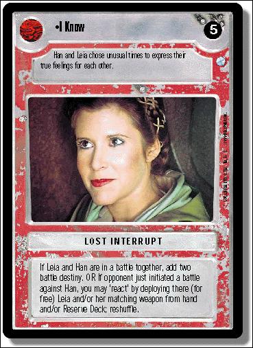 Star Wars: Endor Limited (Base Set) card 135 I Know