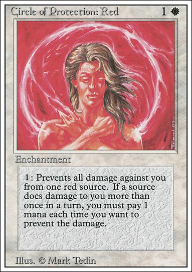 Magic the Gathering: Revised (Base Set) card 12 Circle of Protection: Red