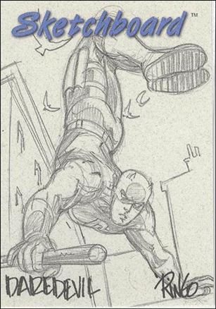 Marvel Creators Collection '98 (Sketchboard Subset) card 8-C Daredevil (Grey)