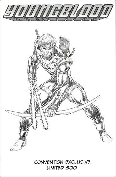 Youngblood Special Exclusive Edition issue 1-C Rob Liefeld Black & White Convention Cover 1/500