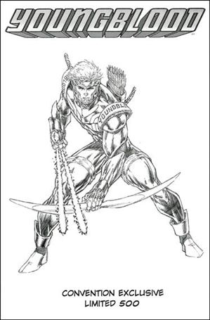 Youngblood Special Exclusive Edition issue 1-C Rob Liefeld Black & White Convention Cover 1/500