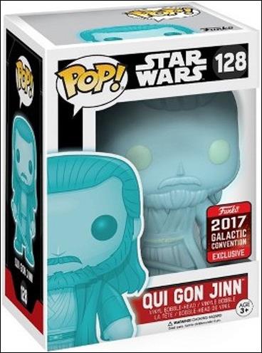 POP! Star Wars figure 128-C Qui Gon Jinn (Hologram) 2017 Galactic Convention