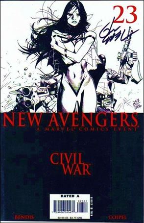 New Avengers (2005) issue 23-C DF B&W Variant (Signed by Coipel) 1/286