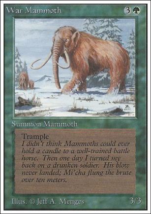 Magic the Gathering: Unlimited (Base Set) card 228 War Mammoth