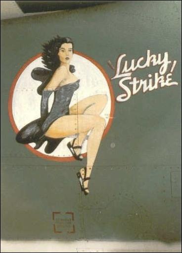 Vintage Aircraft Nose Art (Base Set) card 12 Lucky Strike
