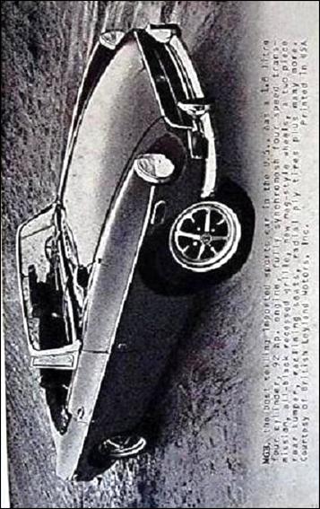 Sports Cars (1970) (Base Set) card 20 Leyland Motors MGB