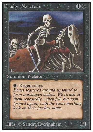 Magic the Gathering: Unlimited (Base Set) card 107 Drudge Skeletons