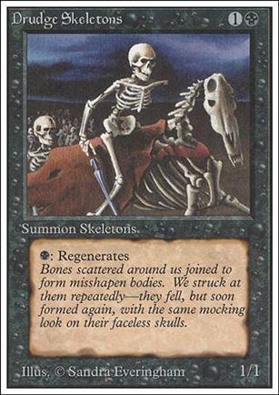 Magic the Gathering: Unlimited (Base Set) card 107 Drudge Skeletons