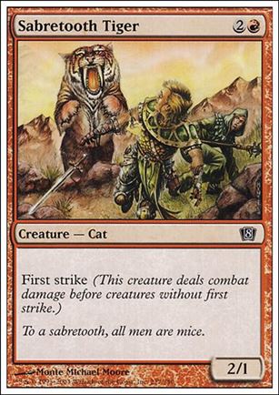 Magic the Gathering: 8th Edition (Base Set) card 217 Sabretooth Tiger