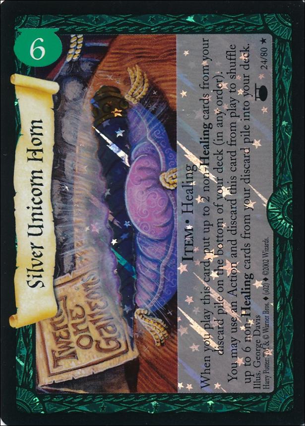 Harry Potter: Diagon Alley (Base Set) card 24-B Silver Unicorn Horn