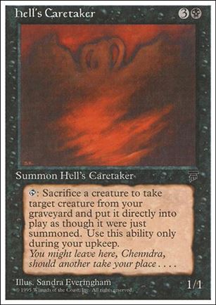 Magic the Gathering: Chronicles (Base Set) card 36 Hell's Caretaker