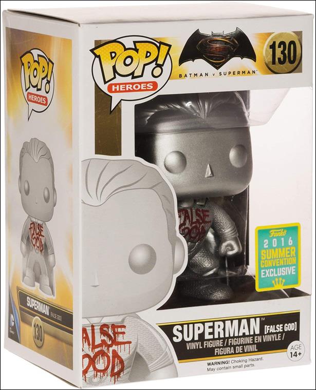 POP! Heroes figure 130-B Superman (False God) Summer Convention Exclusive