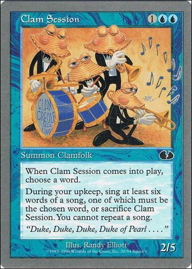 Magic the Gathering: Unglued (Base Set) card 20 Clam Session