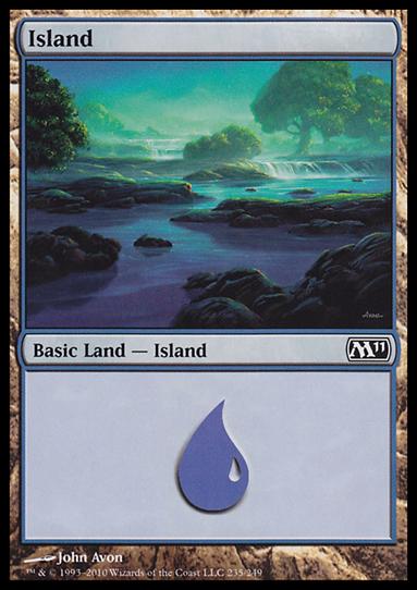 Magic the Gathering: 2011 Core Set (Base Set) card 235 Island