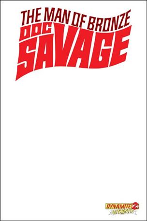 Doc Savage (2013) issue 2-D Blank Authentix Cover