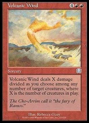 Magic the Gathering: Mercadian Masques (Base Set) card 223 Volcanic Wind