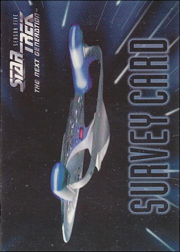 Star Trek: The Next Generation - The Episode Collection Season Five (Survey Card) card nn Season 5 Survey Card