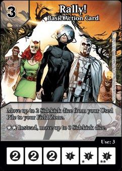 Marvel Dice Masters Dark Phoenix Saga Draft Pack card 13 Rally! - Basic Action Card 