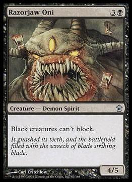 Magic the Gathering: Saviors of Kamigawa (Base Set) card 87 Razorjaw Oni