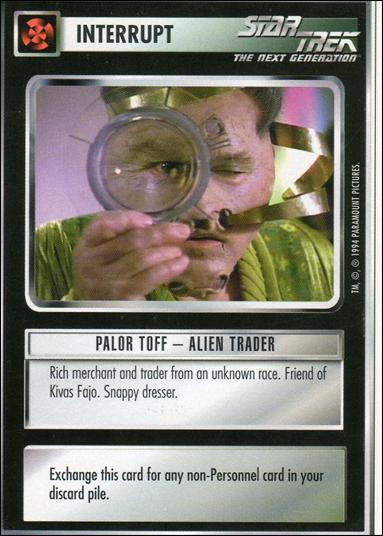 Star Trek: Premiere Unlimited (Base Set) card 131 Palor Toff – Alien Trader