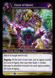 World of Warcraft: Heroes of Azeroth (Base Set) card 121 Curse of Agony