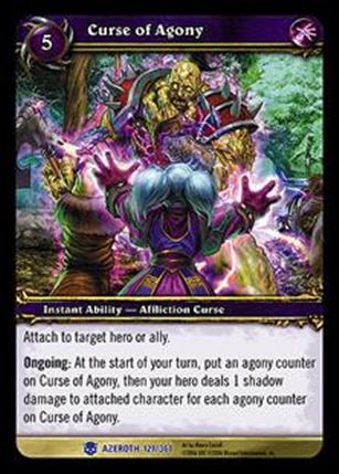 World of Warcraft: Heroes of Azeroth (Base Set) card 121 Curse of Agony