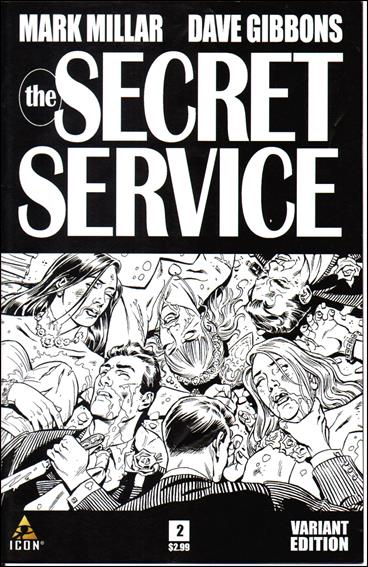 Secret Service issue 2-B Black and White 1:25 Cover