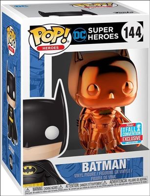 POP! Heroes figure 144-J Batman (Orange Chrome) Fall Convention Exclusive
