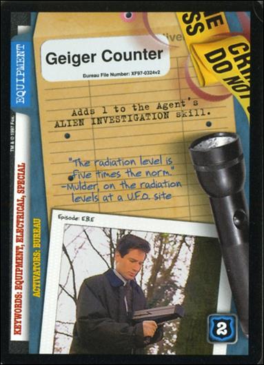 X-Files: The Truth Is Out There (Base Set) card XF97-0324v2 Geiger Counter