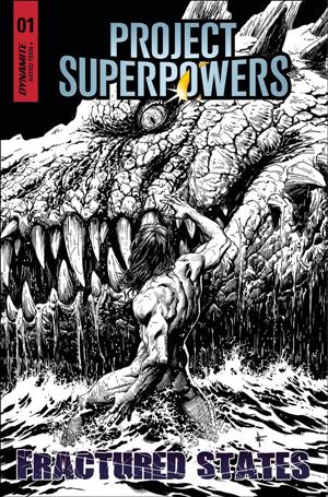 Project Superpowers: Fractured States issue 1-M Gary Frank 1:25 Black & White Cover