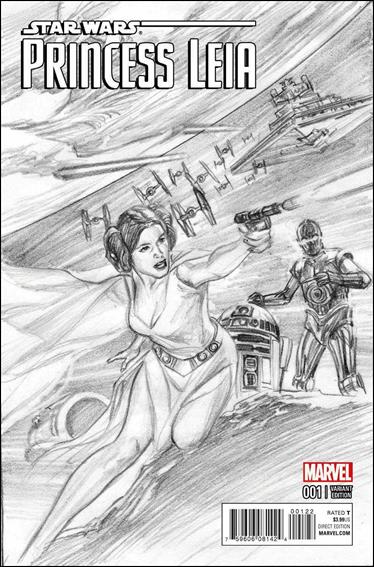 Princess Leia issue 1-H Alex Ross 1:200 Sketch Cover